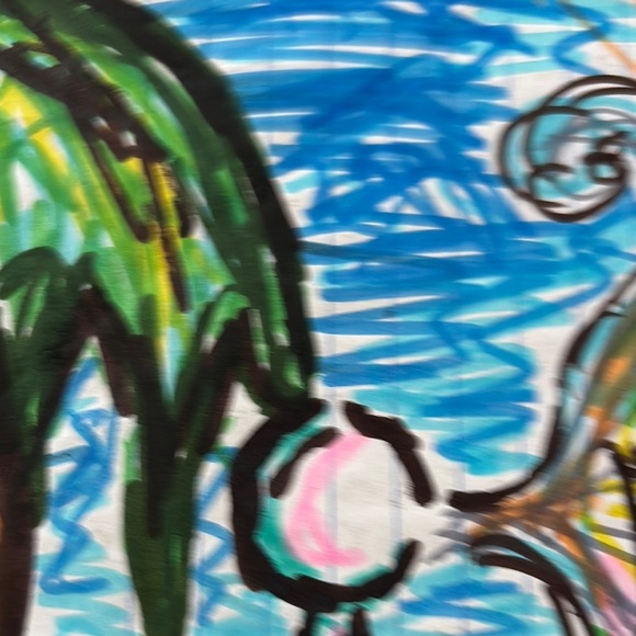 Colorful Abstract Art Original Drawing - Picture 4 of 5